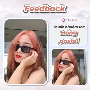 Khách nhuộm màu hồng pastel