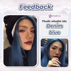 Khách nhuộm màu denim blue