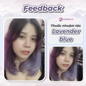 Khách nhuộm màu lavender blue