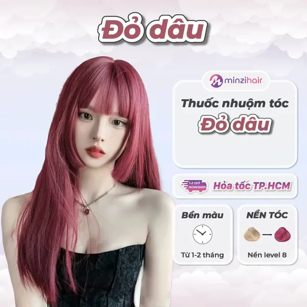 Thuốc Nhuộm Tóc Màu Đỏ Dâu