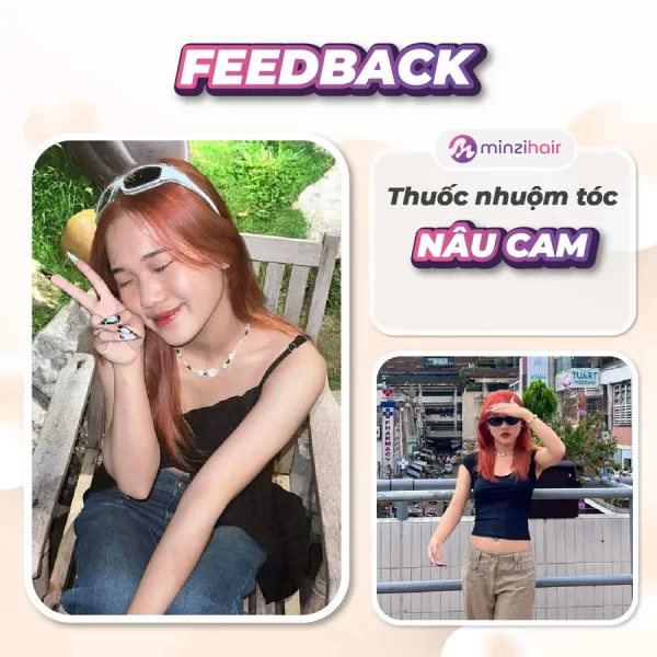 Feedback khách hàng sử dụng thuốc nhuộm tóc nâu cam - 2