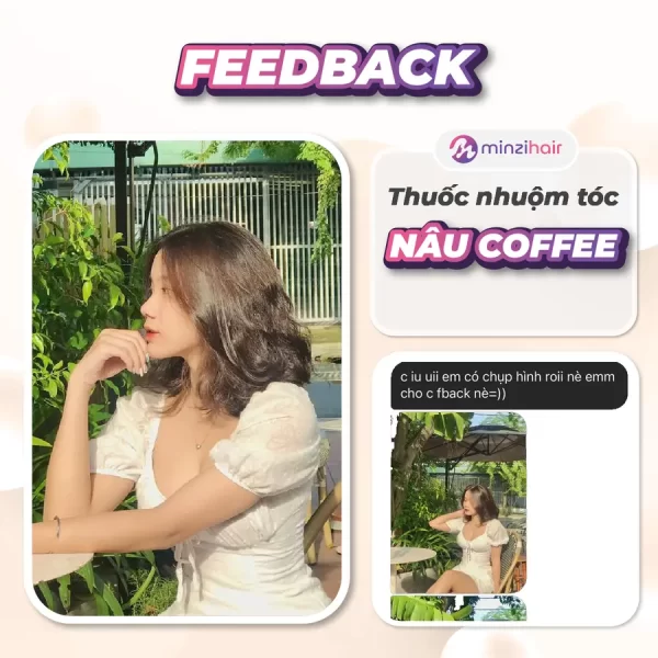 Feedback khách hàng sử dụng thuốc nhuộm tóc nâu coffee - 2