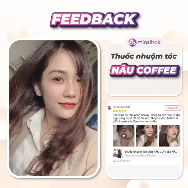 Feedback khách hàng sử dụng thuốc nhuộm tóc nâu coffee - 3