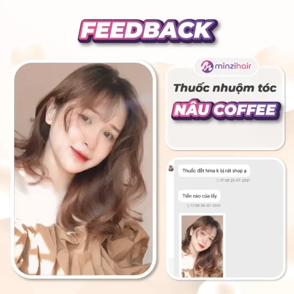 Feedback khách hàng sử dụng thuốc nhuộm tóc nâu coffee - 4