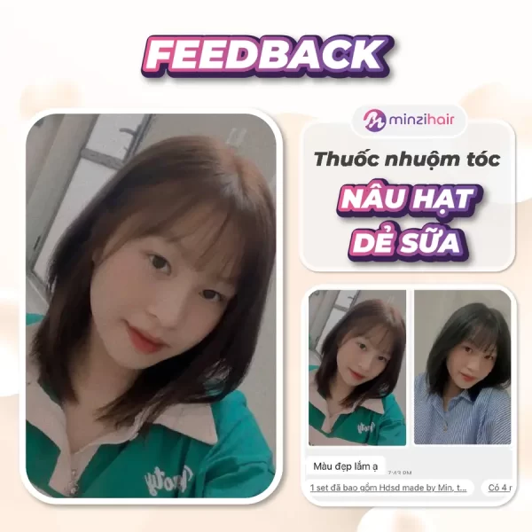 Feedback khách hàng sử dụng thuốc nhuộm tóc nâu hạt dẻ sữa - 4