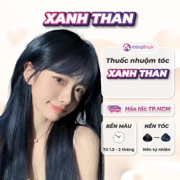 Thuốc nhuộm tóc xanh than