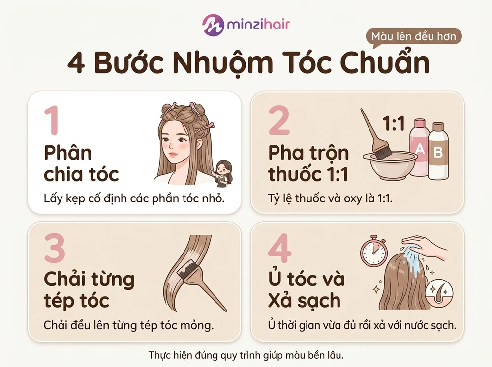 Cách nhuộm tóc màu nâu trà đen tại nhà
