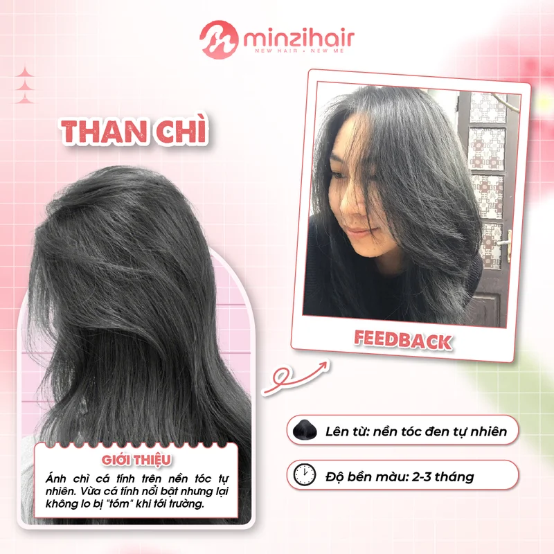 Than chì - Màu tóc cho học sinh nam nữ đều đẹp