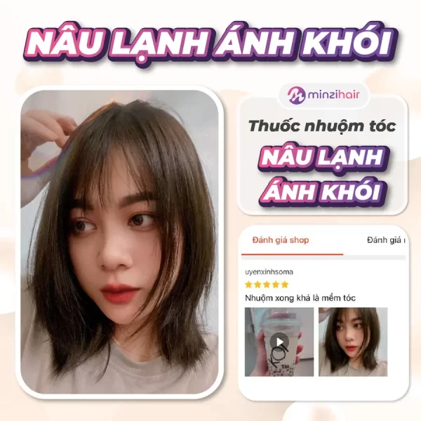 Feedback khách hàng sử dụng thuốc nhuộm tóc nâu lạnh ánh khói - 1