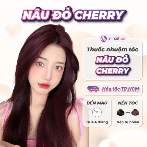 Thuốc nhuộm tóc nâu đỏ cherry