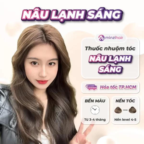 Thuốc nhuộm tóc nâu lạnh sáng