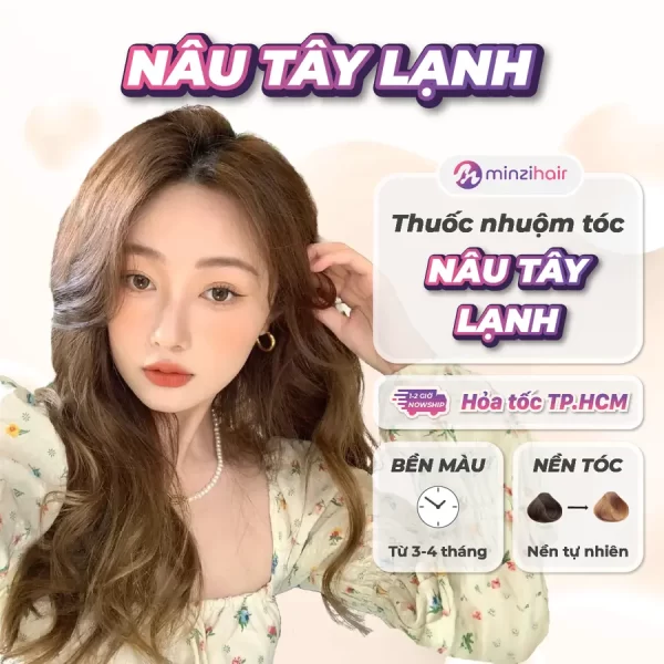 Thuốc nhuộm tóc nâu tây lạnh