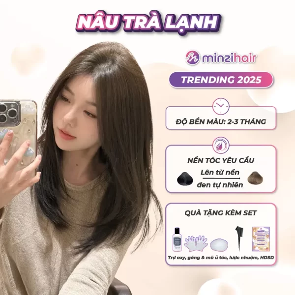 Thuốc nhuộm tóc nâu trà lạnh