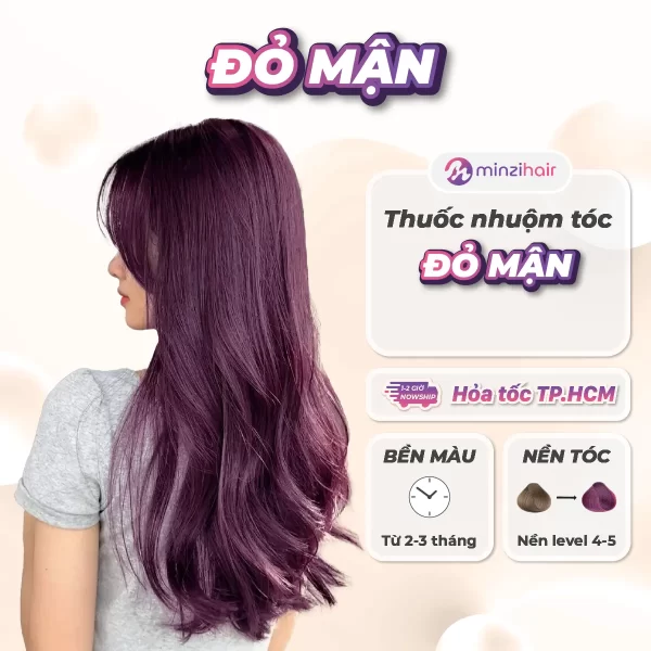 Thuốc nhuộm tóc đỏ mận