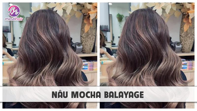 Tóc màu nâu mocha balayage