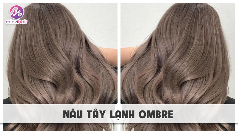 Nâu tây lạnh ombre