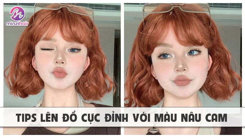 tips "lên đồ" cực đỉnh với tóc màu nâu cam