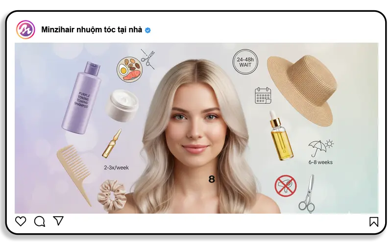 Cách chăm sóc tóc sau khi tẩy