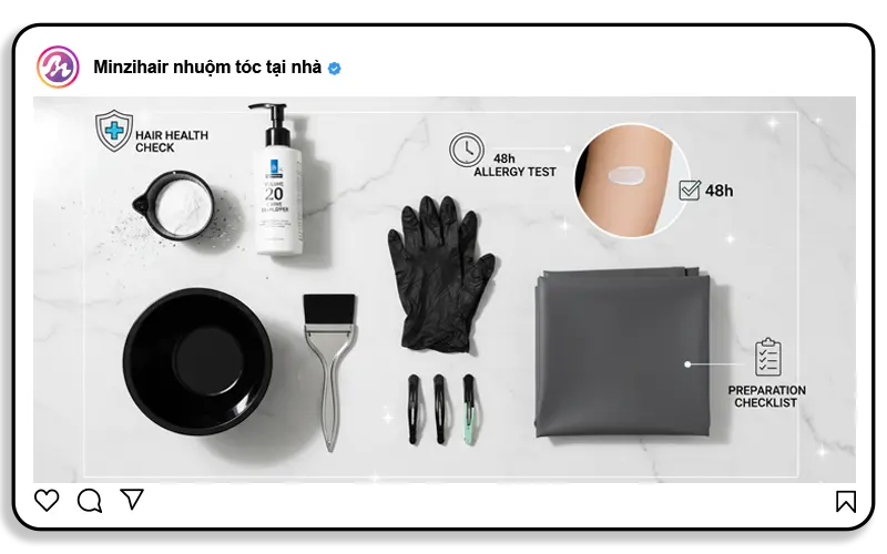 Chuẩn bị tẩy tóc
