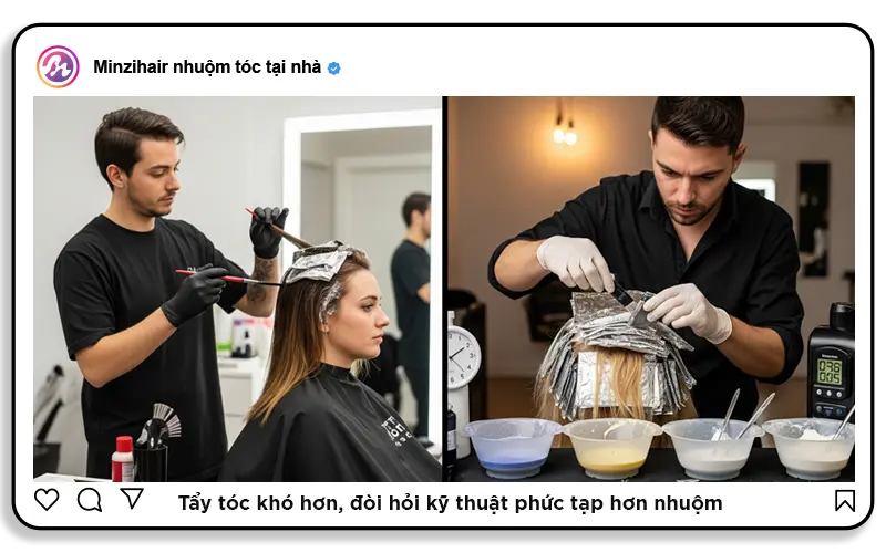1. Tại sao giá tẩy tóc lại cao hơn nhuộm thông thường?