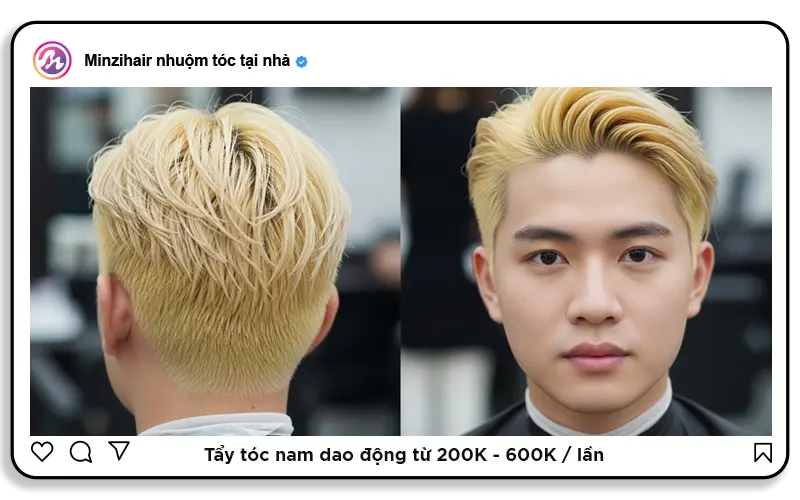 Tẩy tóc nam hết bao nhiều tiền?