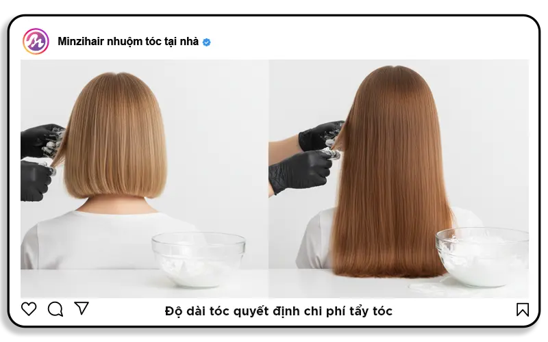 tẩy tóc bao nhiêu tiền dộ dài tóc
