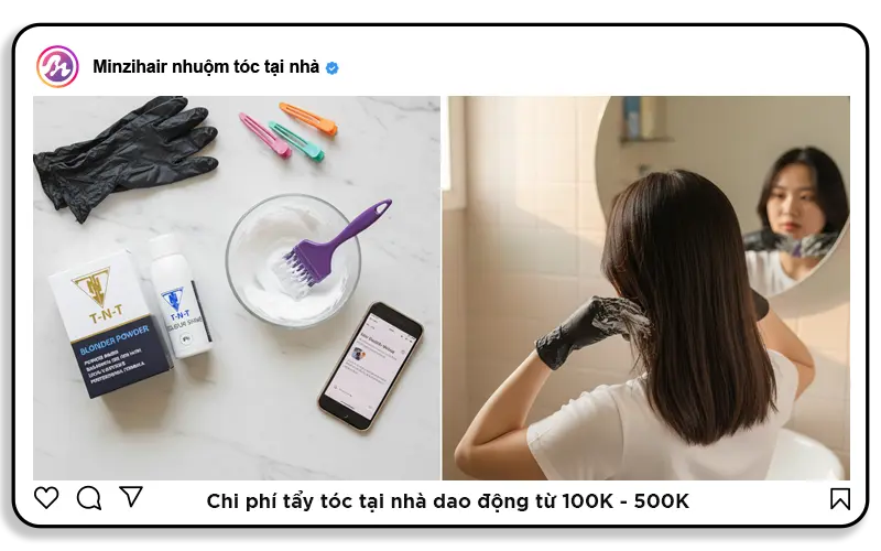 Chi phí tự tẩy tóc tại nhà