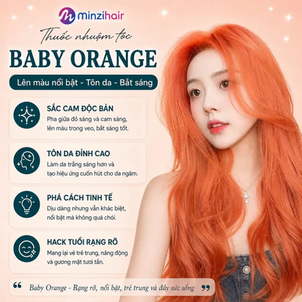 Vì sao thuốc nhuộm tóc màu baby orange được yêu thích