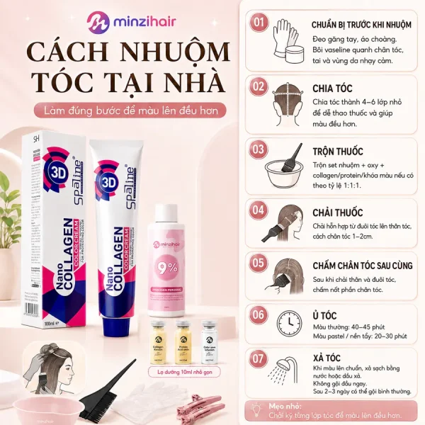 Cách nhuộm tóc tại nhà đúng các bước