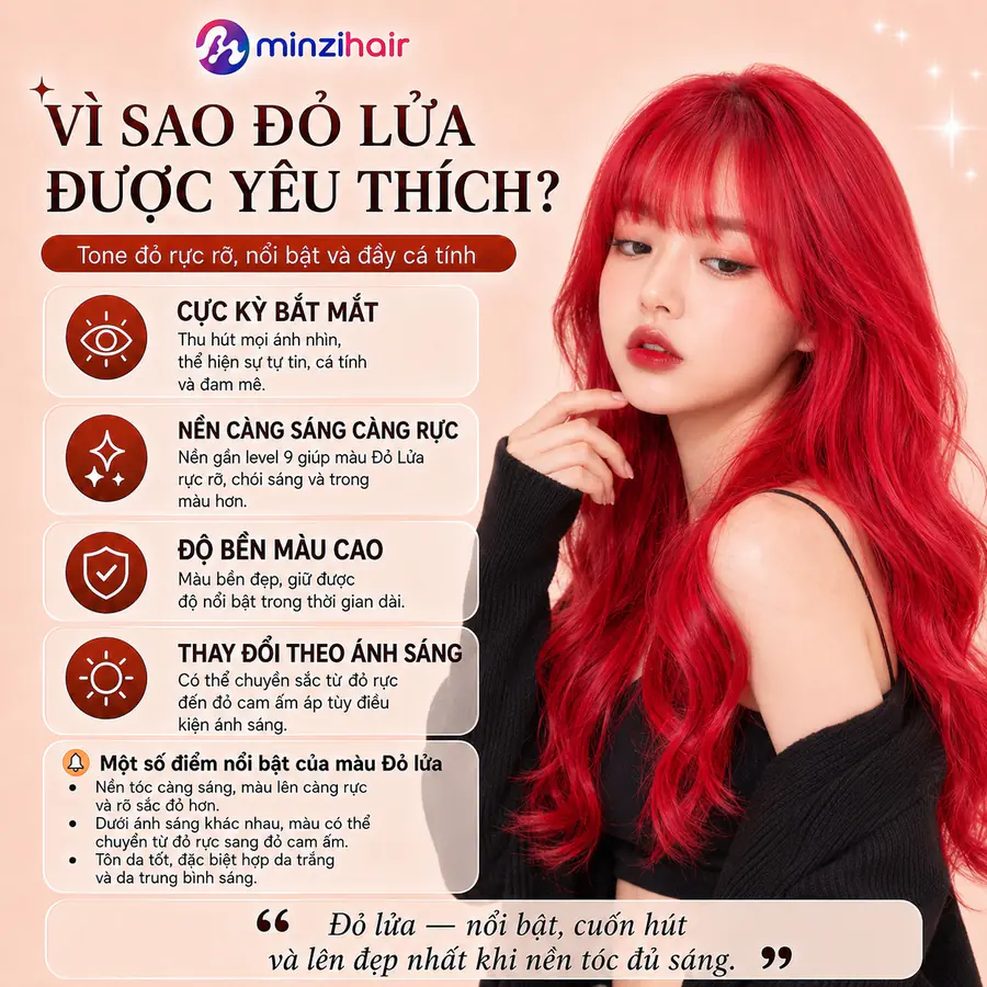 Vì sao thuốc nhuộm tóc màu đỏ lửa được yêu thích