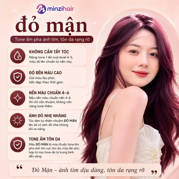 Vì sao thuốc nhuộm tóc màu đỏ mận được yêu thích