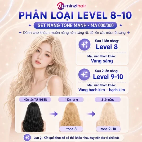 Nâng tone mạnh level 8–10