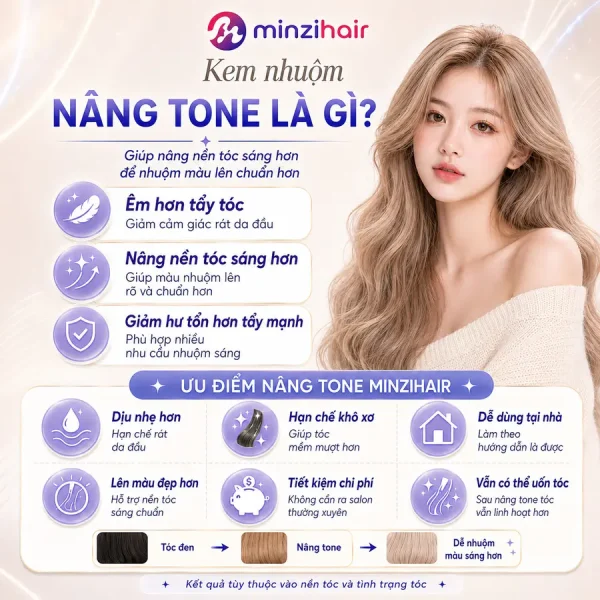 Kem nhuộm nâng tone là gì
