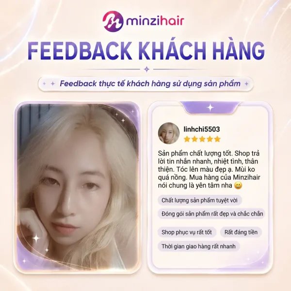 Feedback khách nhuộm nâng tone 1
