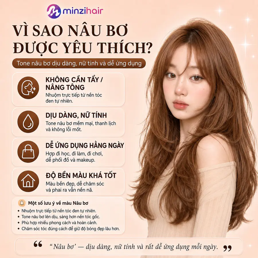 Vì sao thuốc nhuộm tóc màu nâu caramel được yêu thích