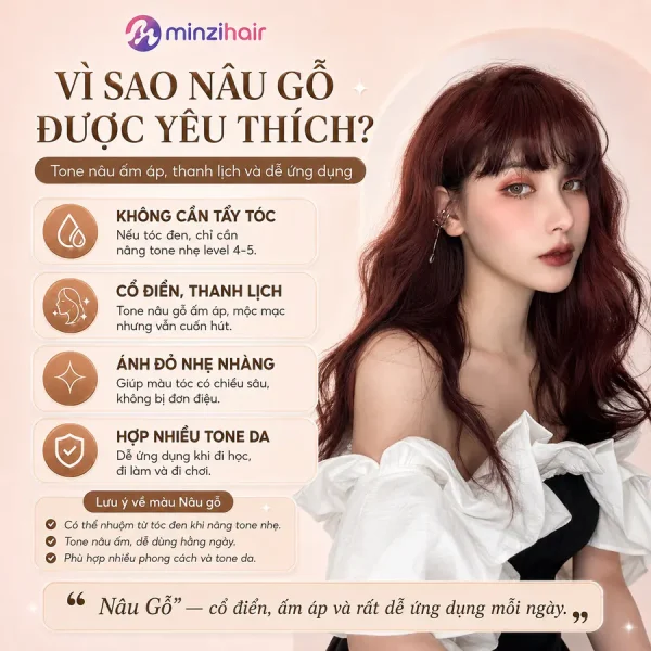 Vì sao thuốc nhuộm tóc màu nâu gỗ được yêu thích