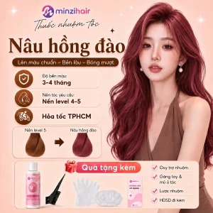 Thuốc nhuộm tóc màu nâu hồng đào