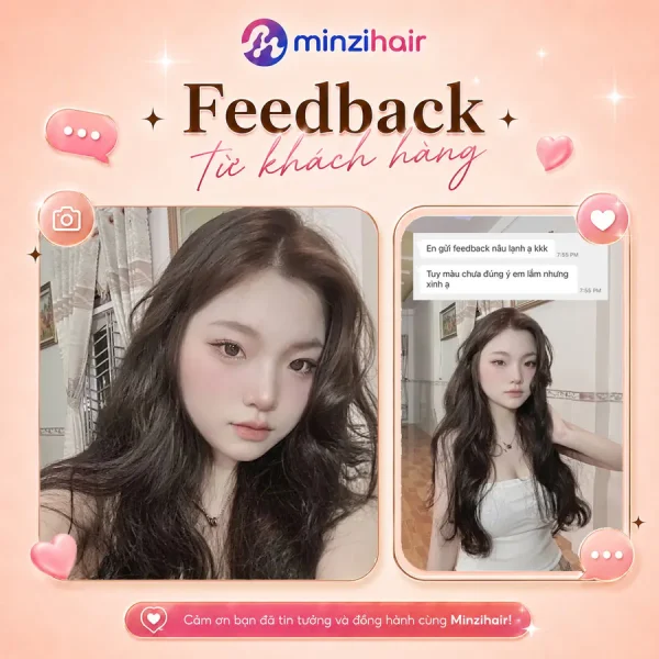 Feedback khách nhuộm tóc màu nâu lạnh 2