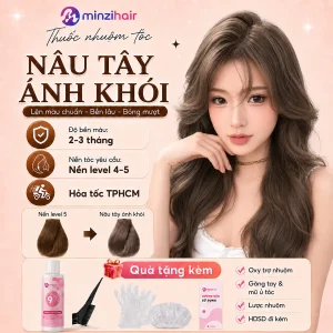 Thuốc nhuộm tóc màu nâu tây ánh khói
