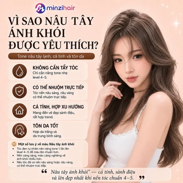 Vì sao thuốc nhuộm tóc màu nâu tây ánh khói được yêu thích