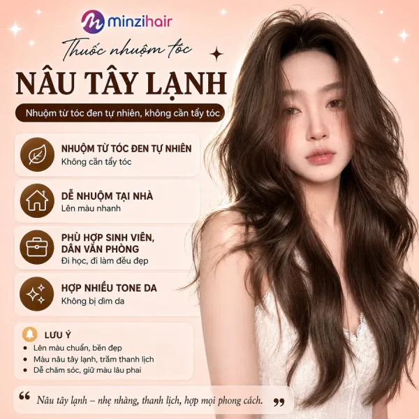 Vì sao thuốc nhuộm tóc màu nâu tây lạnh được yêu thích