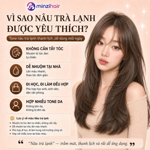 Vì sao thuốc nhuộm tóc màu nâu trà lạnh được yêu thích