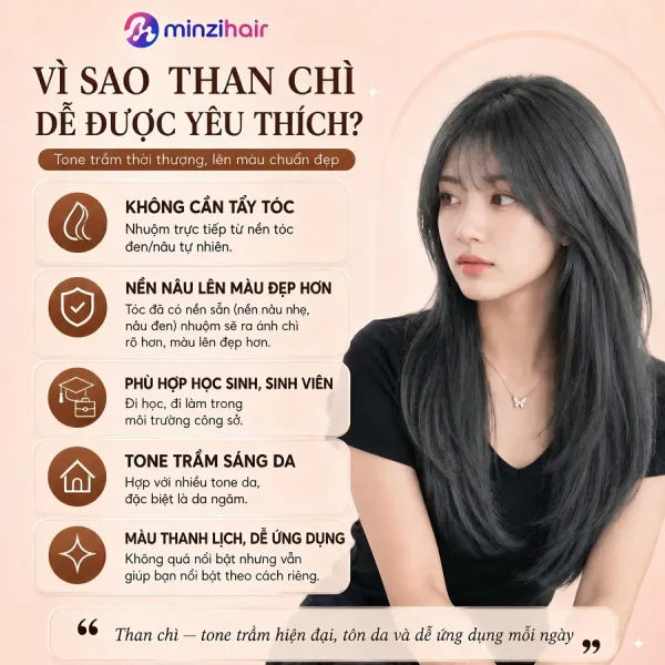 Vì sao thuốc nhuộm tóc màu than chì được yêu thích