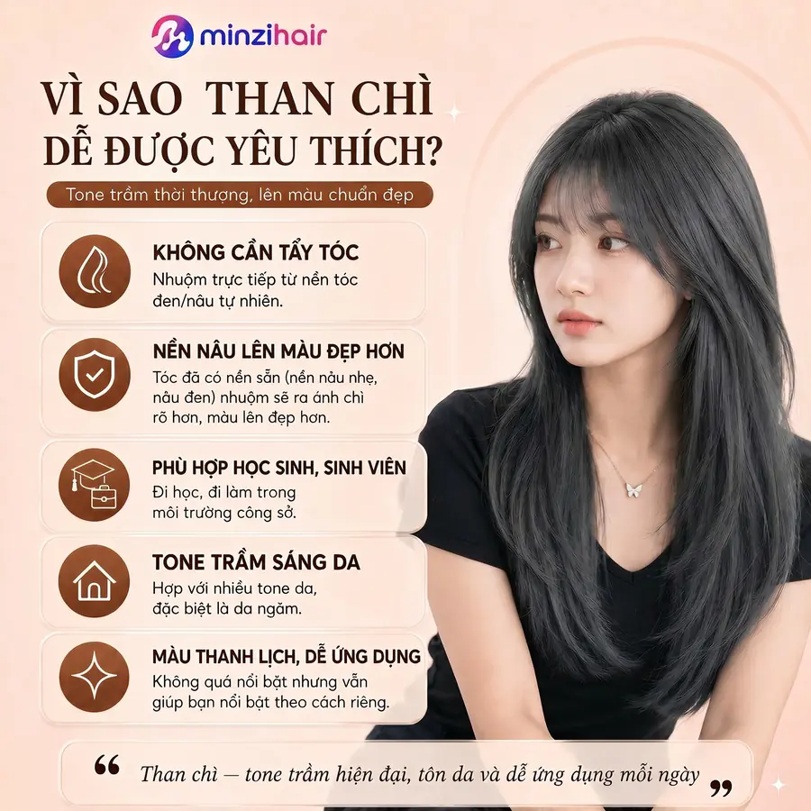 Vì sao thuốc nhuộm tóc màu than chì được yêu thích