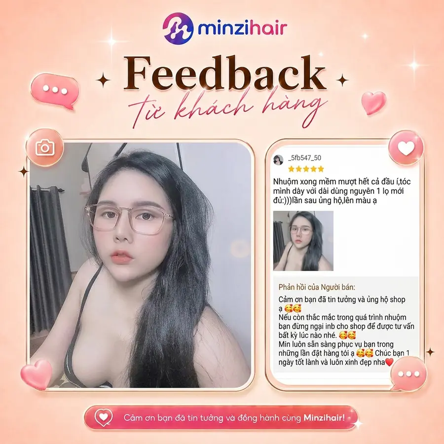Feedback khách nhuộm tóc màu than chì 2