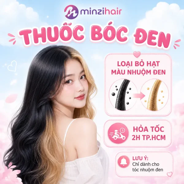 Thuốc bóc đen Minzihair loại bỏ hạt màu nhuộm đen
