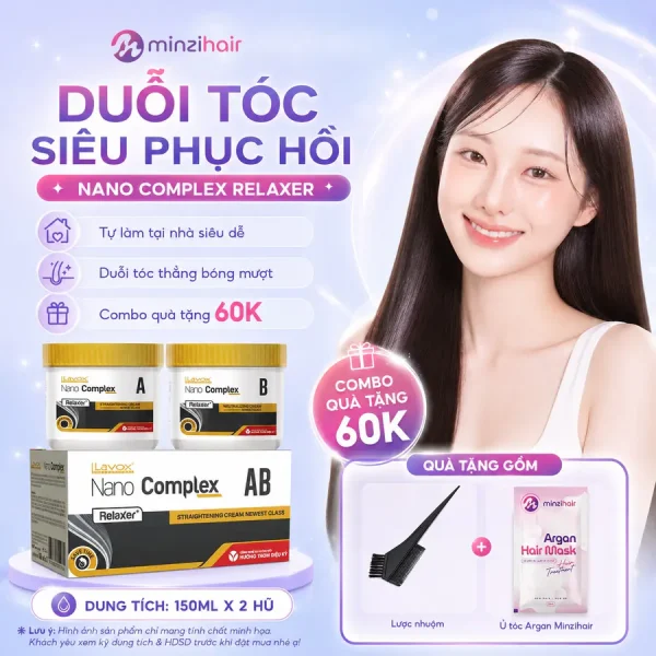 Thuốc duỗi tóc siêu phục hồi Nano Complex Relaxer