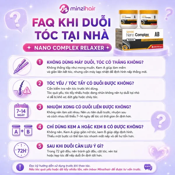 Câu hỏi thường gặp khi duỗi tóc tại nhà