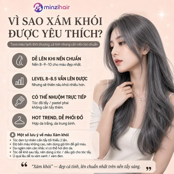 Vì sao thuốc nhuộm tóc màu xám khói được yêu thích